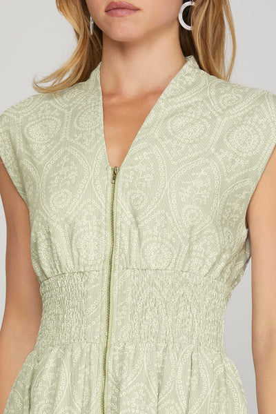 Hadley Printed Zip Dress