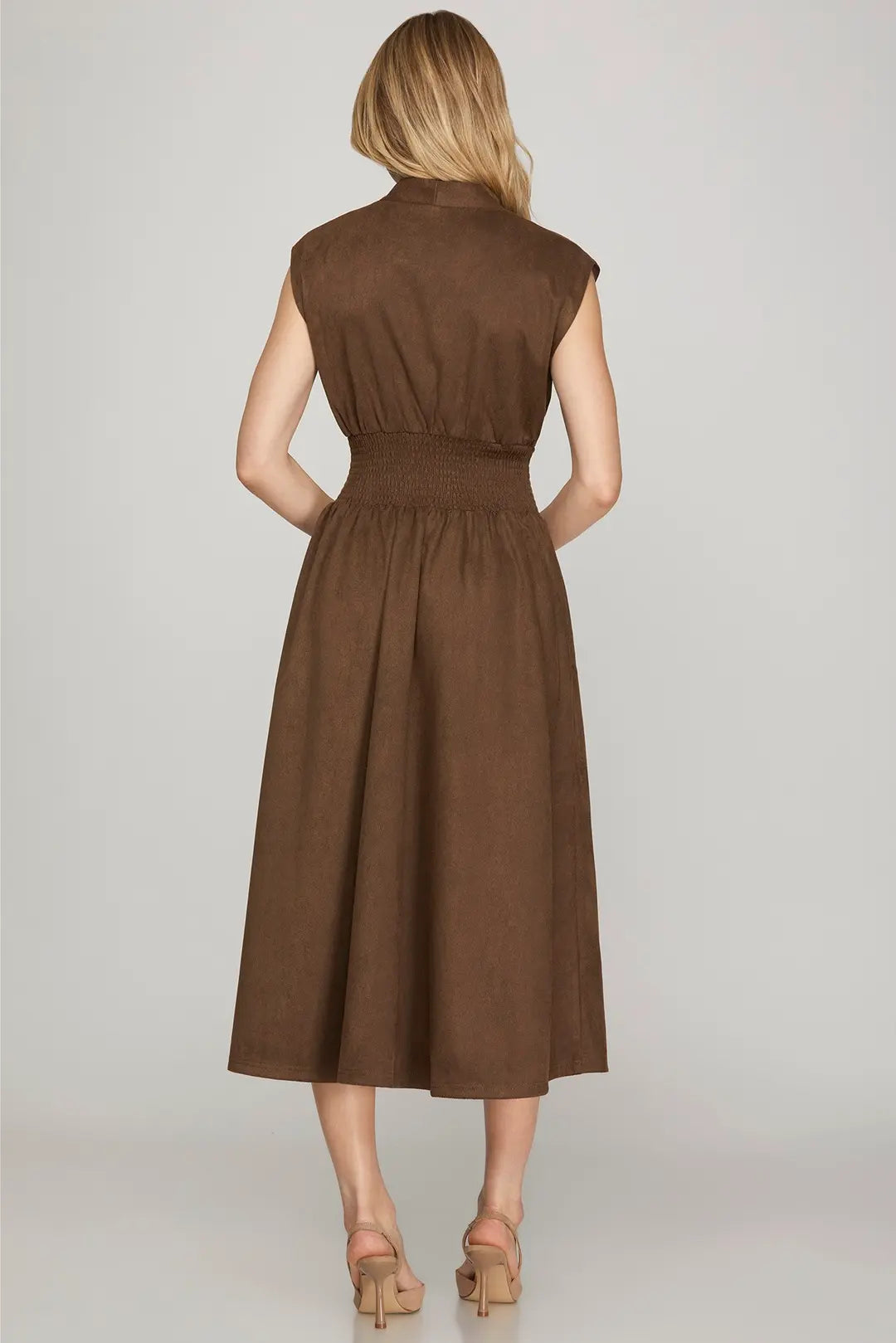 Stella Suede Zip Up Dress