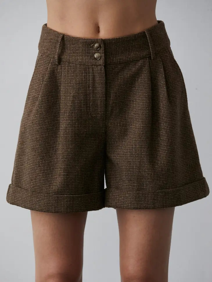 Lexi Mini Houndstooth Shorts