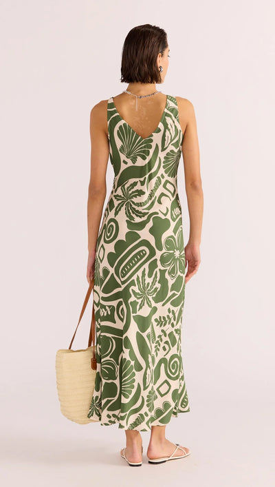 Amos Keyhole Midi Dress