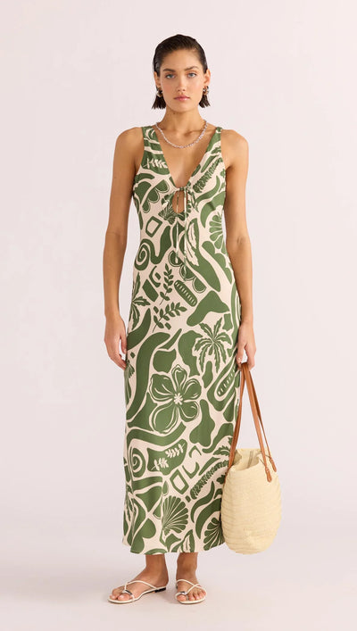 Amos Keyhole Midi Dress