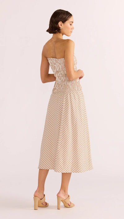 Artemis Shirred Midi Dress