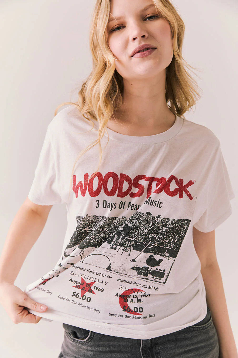 Woodstock- Peace & Music Ticket Tee