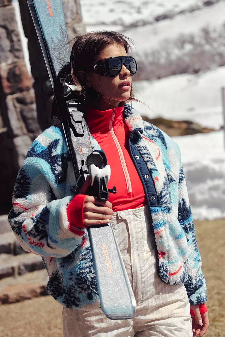 Hit the Slopes Printed Fleece Jacket