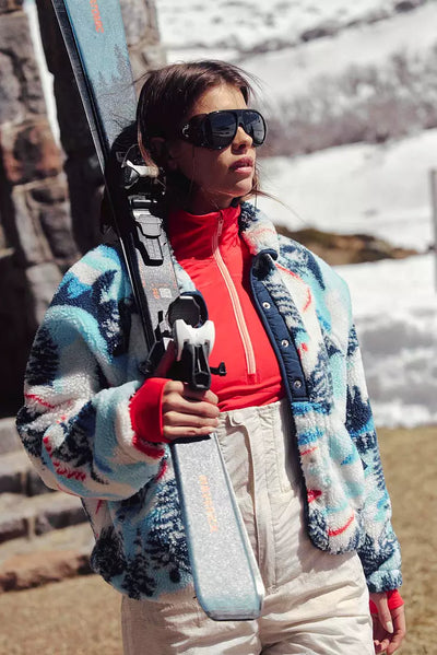 Hit the Slopes Printed Fleece Jacket