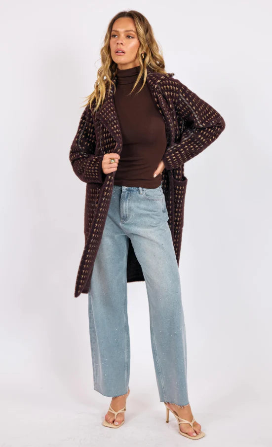 Marceau Houndstooth Coat