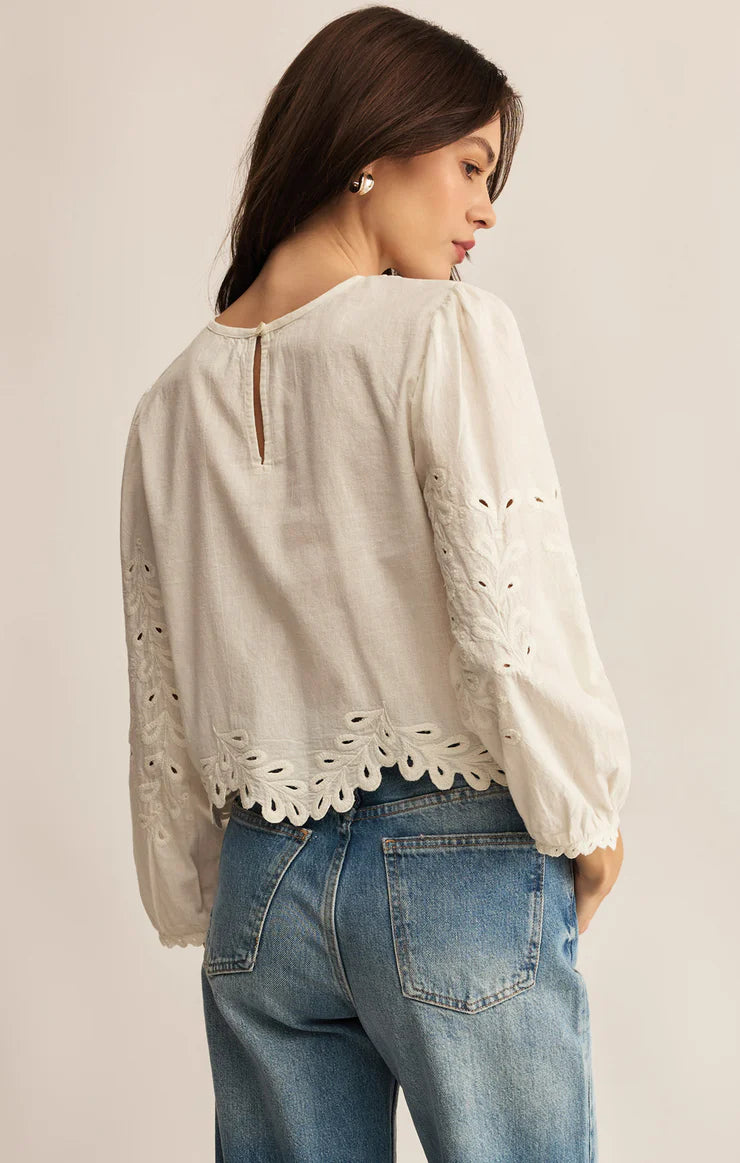 Ambroise Embroidered Linen Top