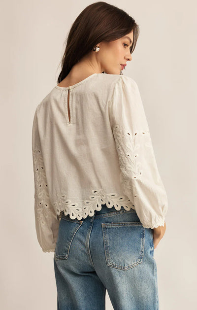 Ambroise Embroidered Linen Top