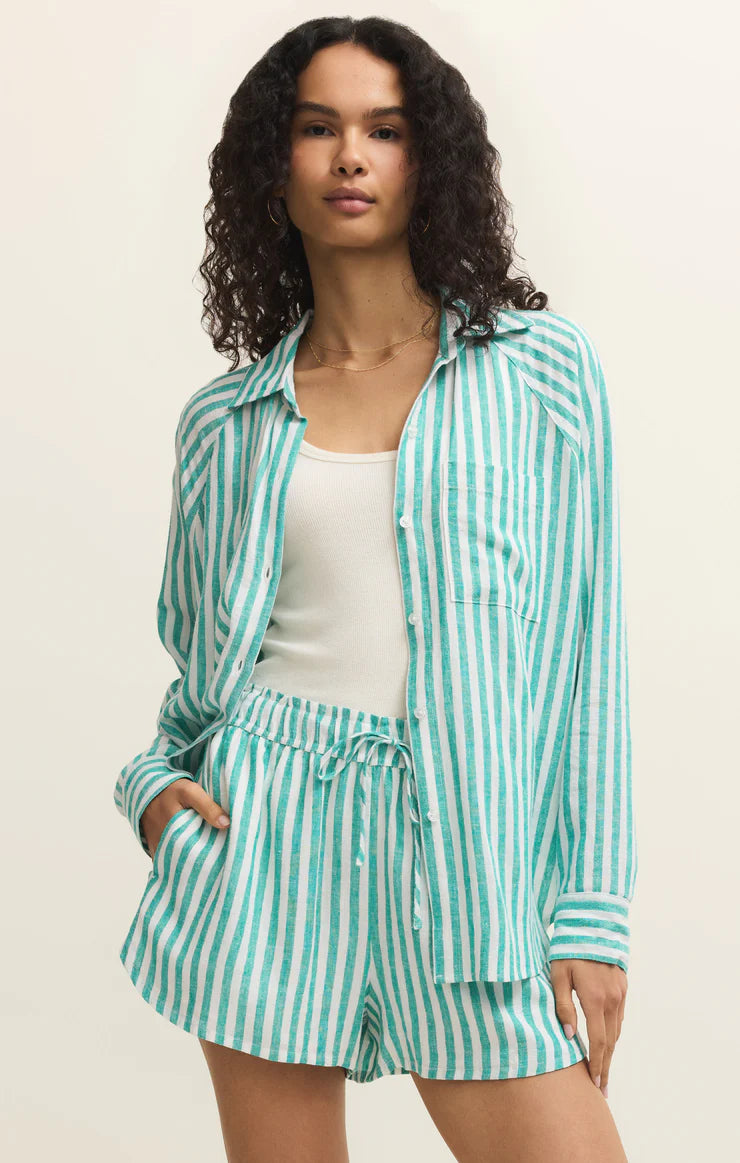 Perfect Linen Striped Top