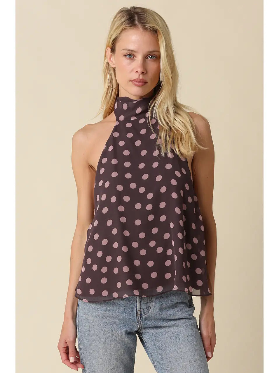 Nova Polka Dot Halter Top