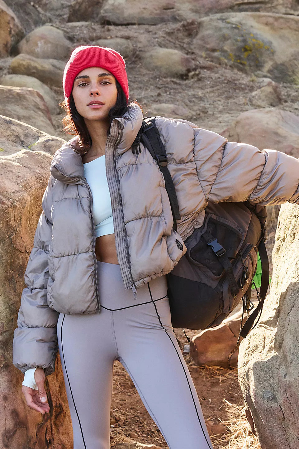 In a Bubble Puffer Jacket