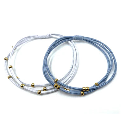 3mm Gold Water Pony Waterproof Bracelet Hair Bands