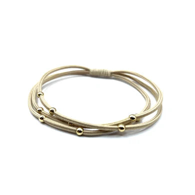Single Water Pony 3mm Gold Waterproof Hair Band