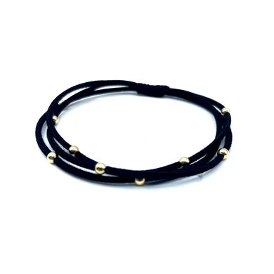 Single Water Pony 3mm Gold Waterproof Hair Band
