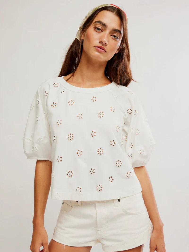 Jessie Eyelet Tee