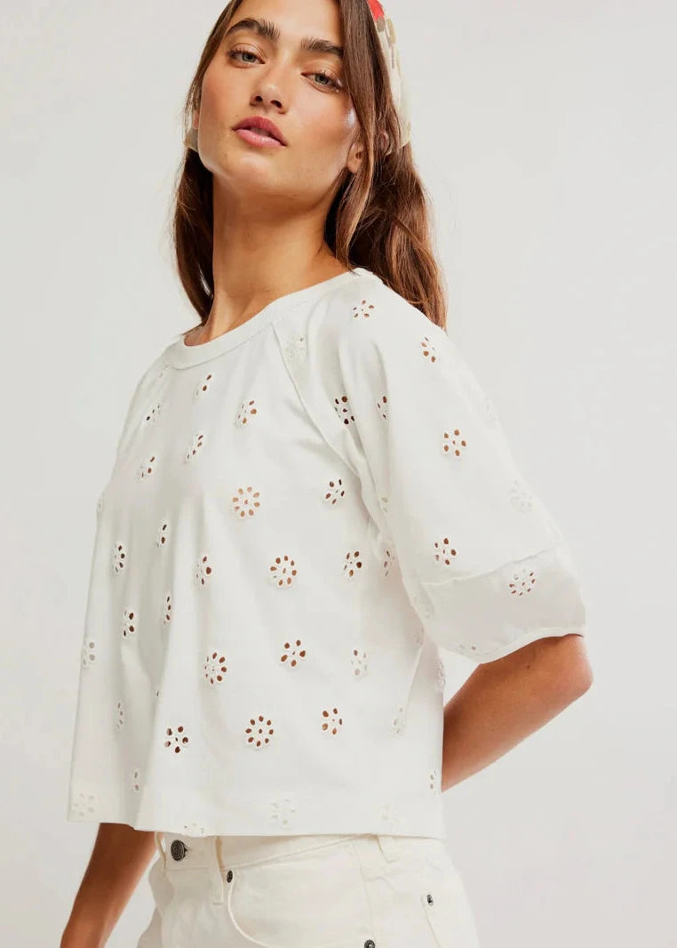 Jessie Eyelet Tee