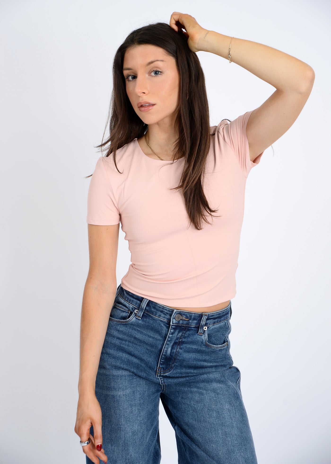 Roxi SS Crewneck Top