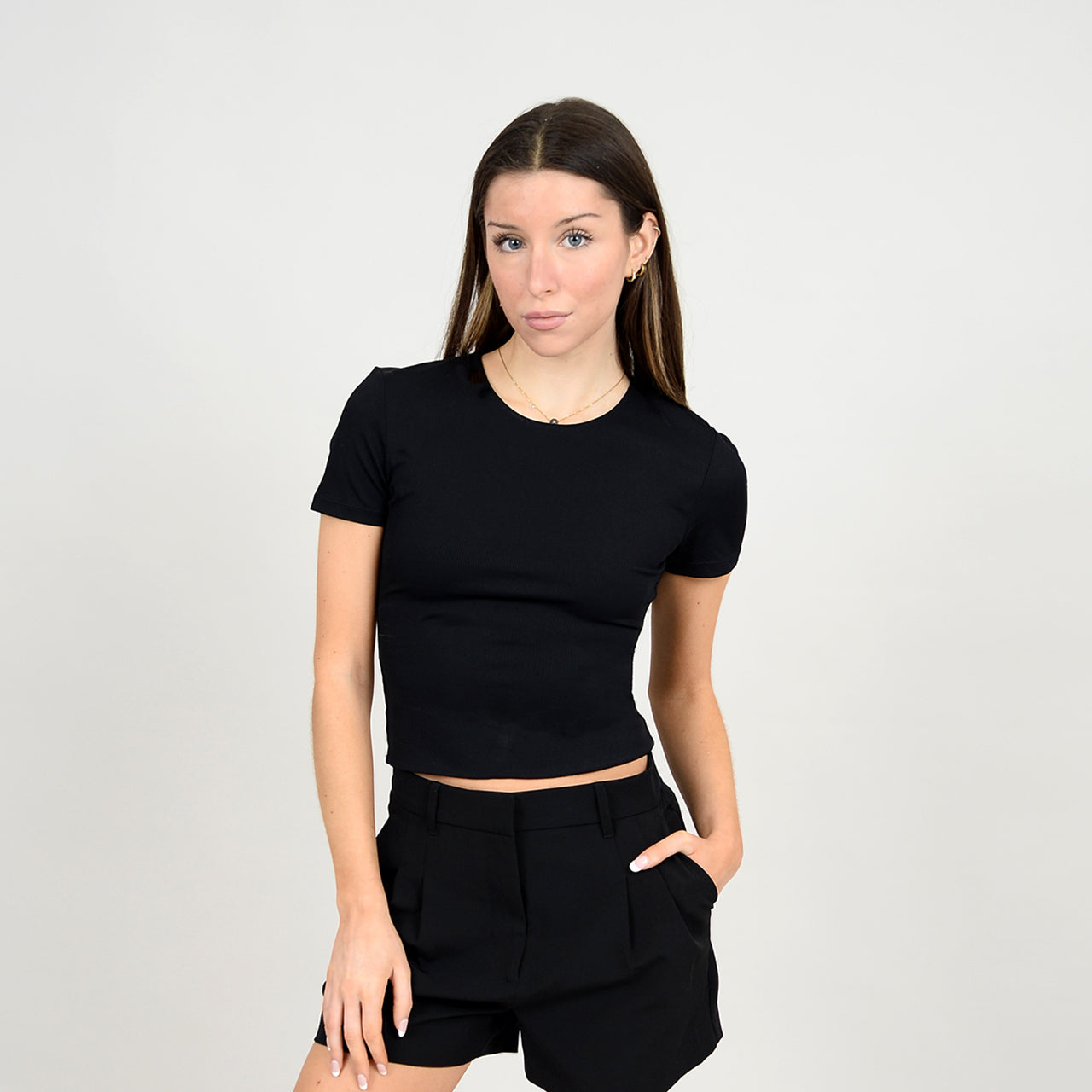 Roxi SS Crewneck Top