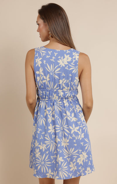 Flower Trail Printed Mini Dress
