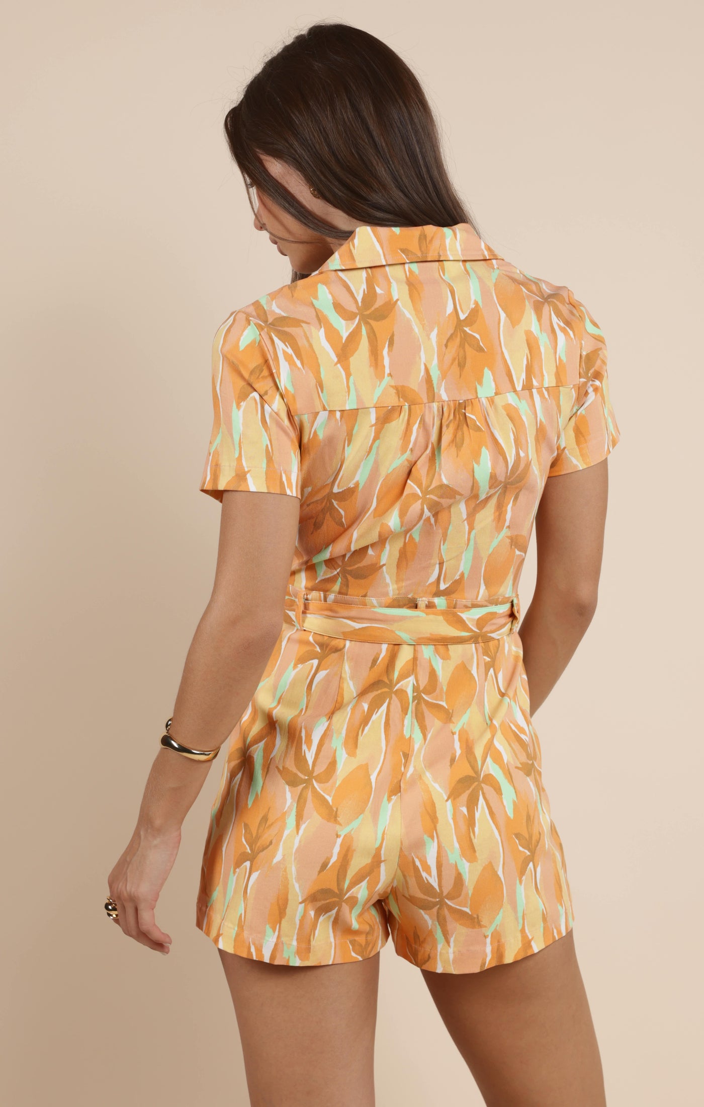 Sunset Beauty Belted Romper