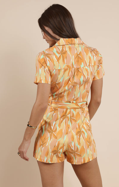 Sunset Beauty Belted Romper