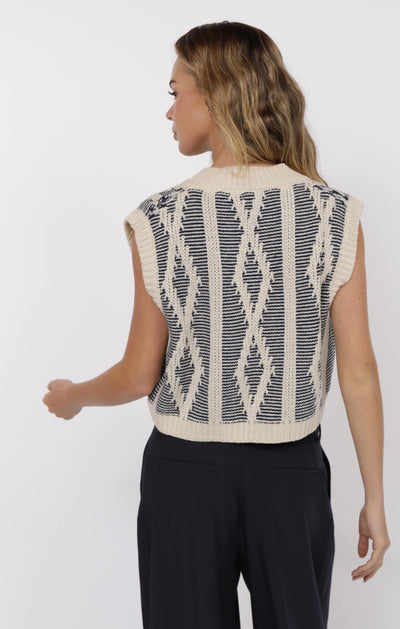 Macy Two Tone Sweater Vest