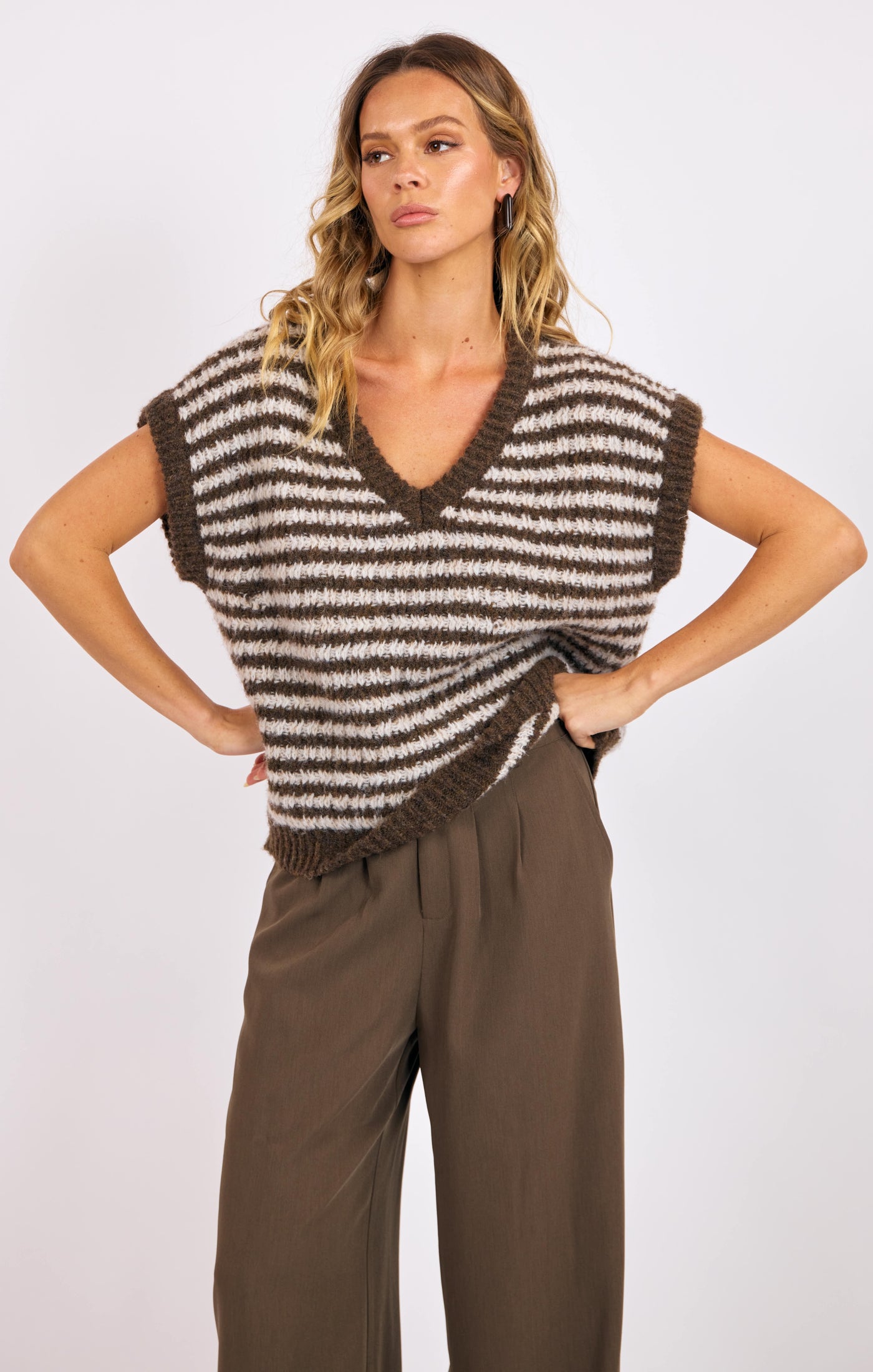 Chantal Stripe Sweater Vest