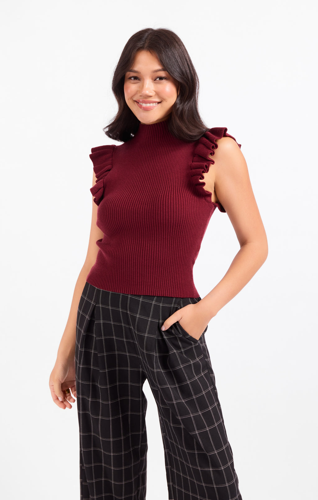 Tiffany Ruffle Sweater Tank