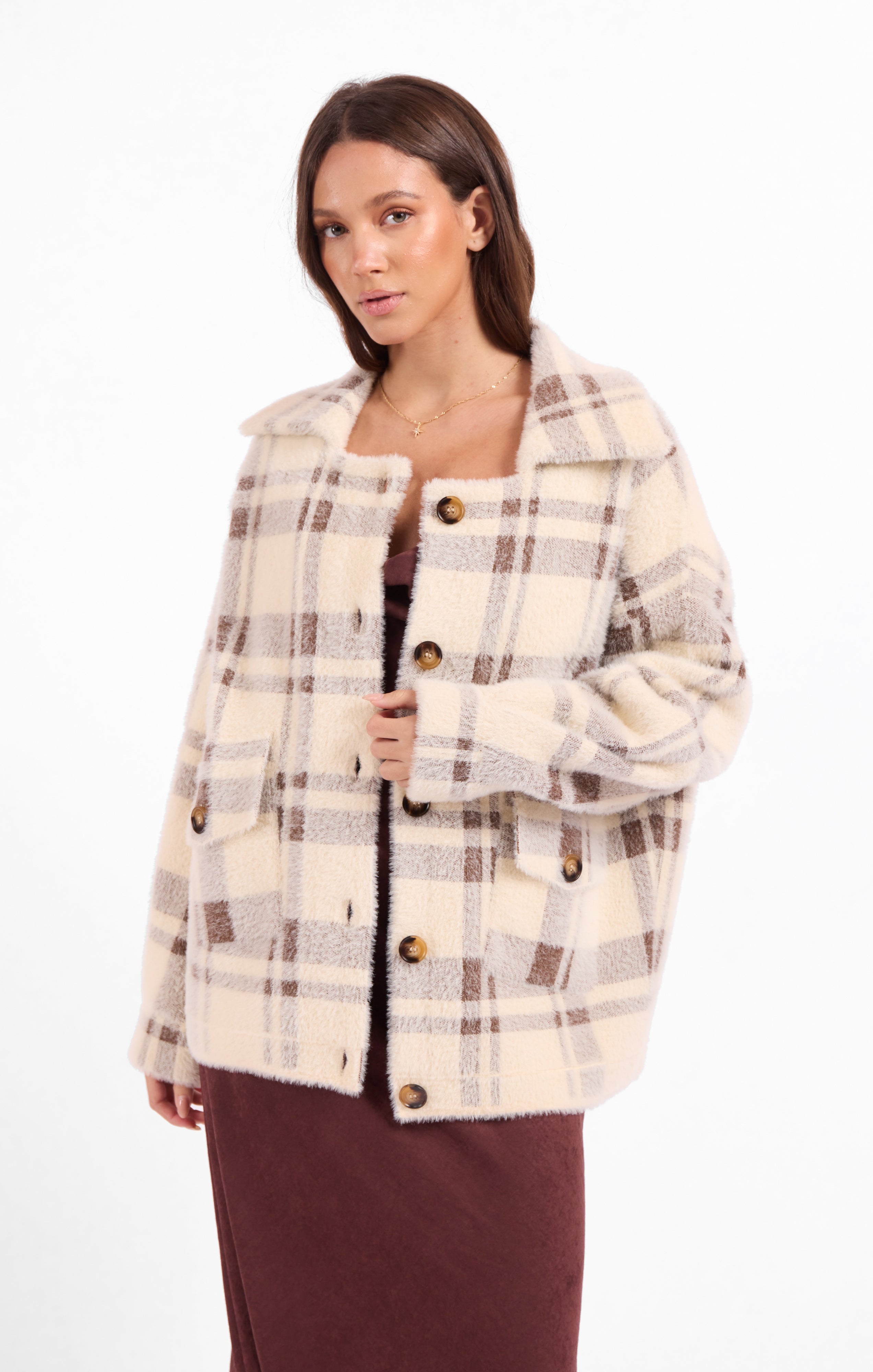 Lola Plaid Sweater Jacket