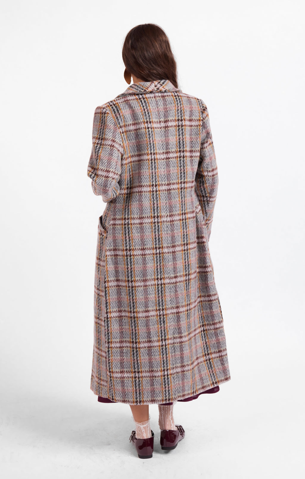 Flower Bed Plaid Coat