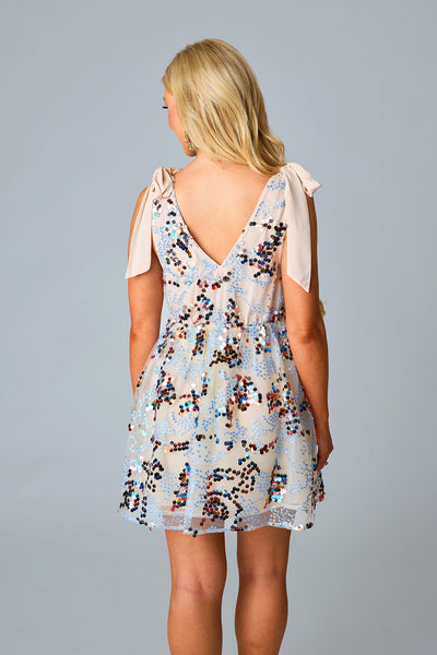 Melanie Tie-Shoulder Mini Dress