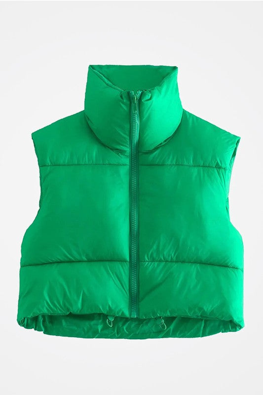 Brie Cropped Puffer Vest