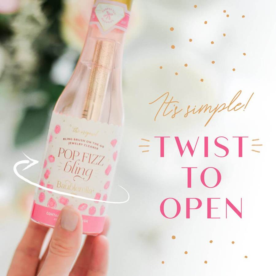 'Pop, Fizz, Bling' Brush Jewelry Cleaner